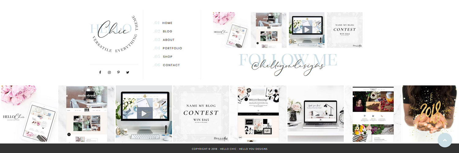 hello chic feminine wordpress theme